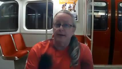 Riding the Subway. Why does that woman keep getting on my train?