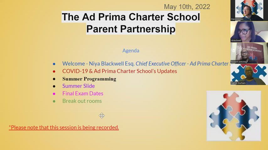 Overbrook Campus Parent Meeting Ad Prima Charter School