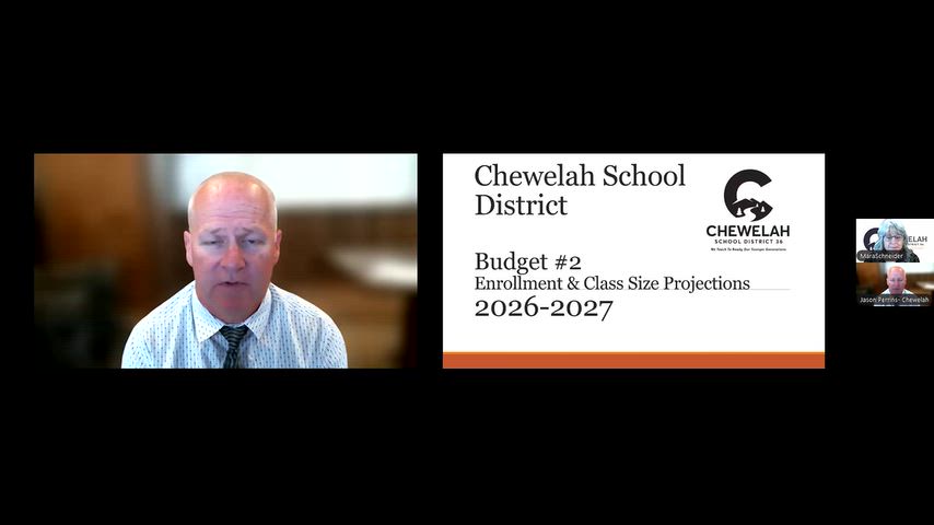Budget information about enrollment in Chewelah School District and how it impacts funding.