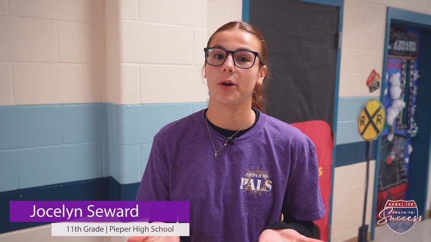 Path to Success feature video highlighting the Career and Technical Education PALS program which connects high school students with elementary students as a peer mentoring program along with providing them with volunteer opportunities out in their communities. Students are able to give back to their community while also exposing them to different careers.