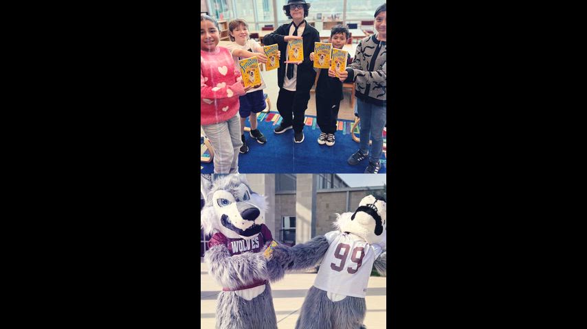A slideshow of Comal ISD students reading and promoting the Comal Reads book, Fenway and Hattie written by Victoria J. Coe. Feeder pattern mascots are also pictured reading Fenway and Hattie, as a way to encourage Elementary students to participate in reading the book.