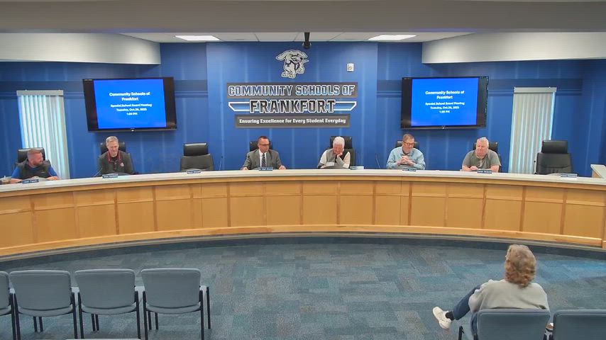 Special School Board Meeting Oct. 28, 2025