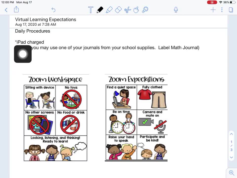 Virtual Learning Expectations Deepwater Elementary