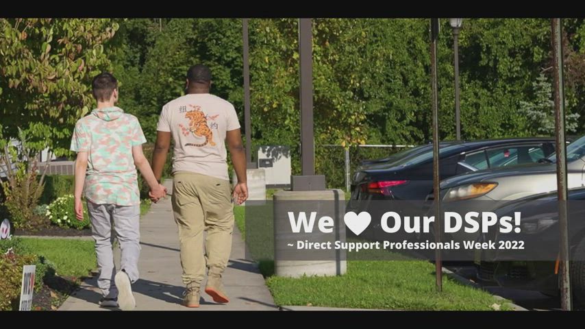 DSP staff member with person supported by DDI