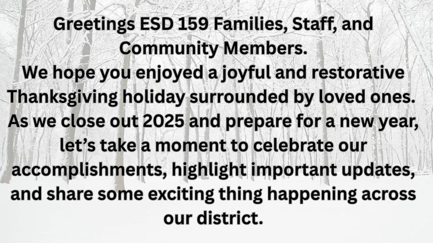 Superintendent Dr. Brunson's December 2025 Message
