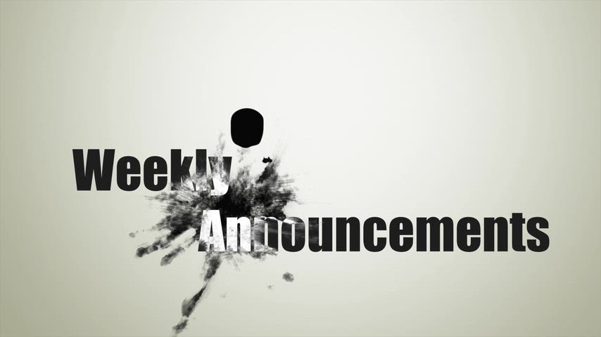 Monday Announcements