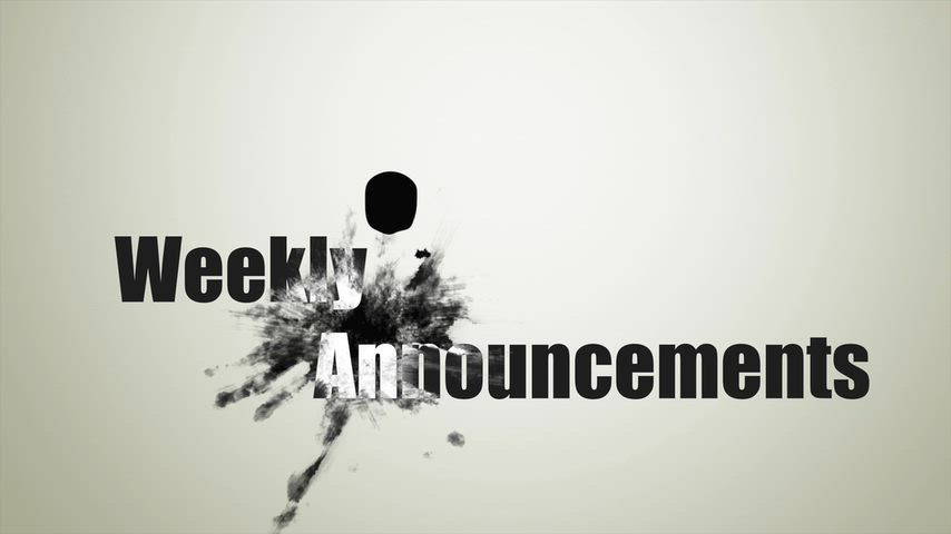 Monday Announcements