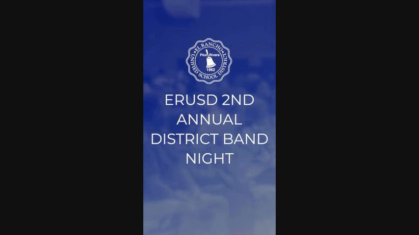 Students from multiple ERUSD schools performing together with instruments at Band Night