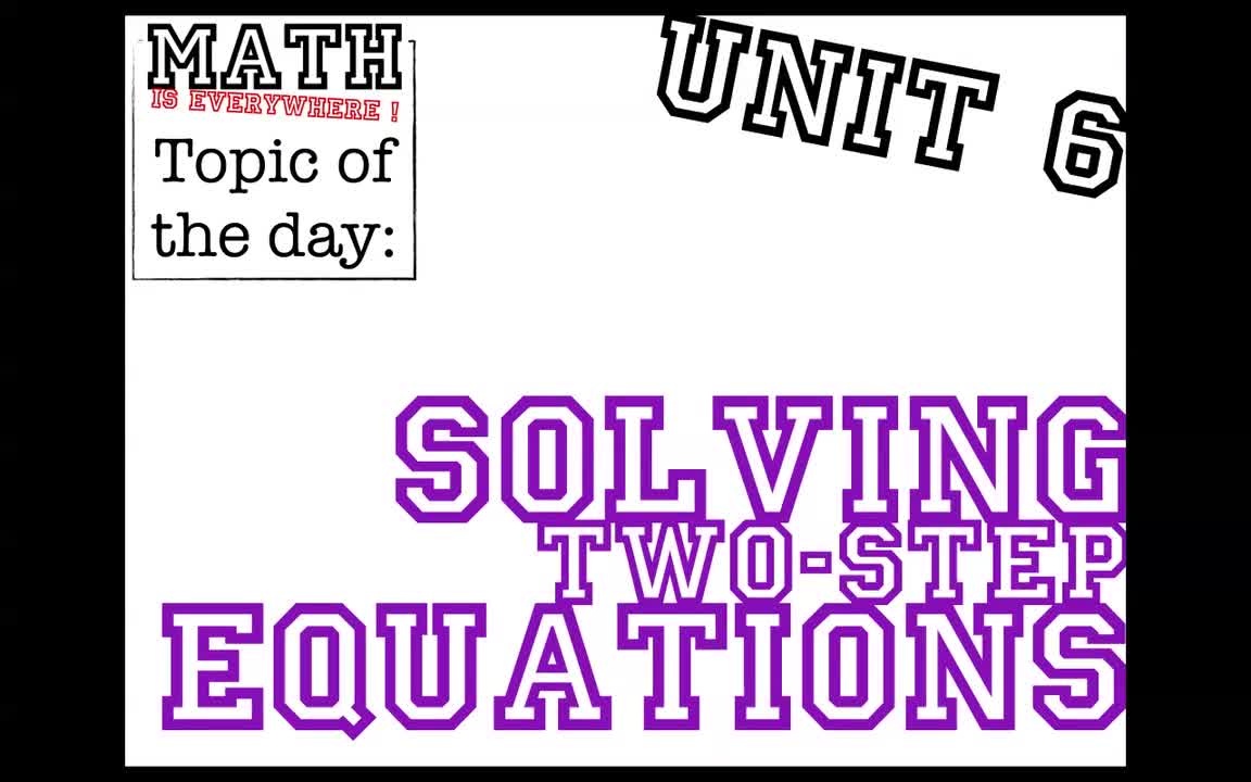Two-Step Equations | Talbert Middle School