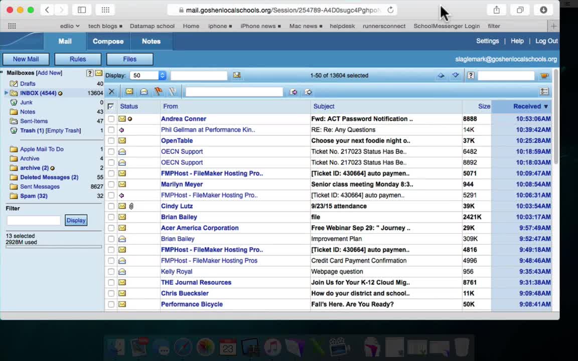 how to set up rules in webmail goshen local school district progressbook findlay