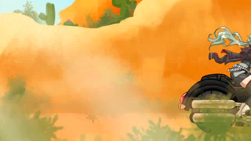 Video of student animation projects depicting different vehicles driving in different locales.