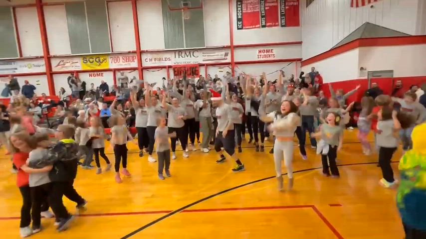 Video of cheering students