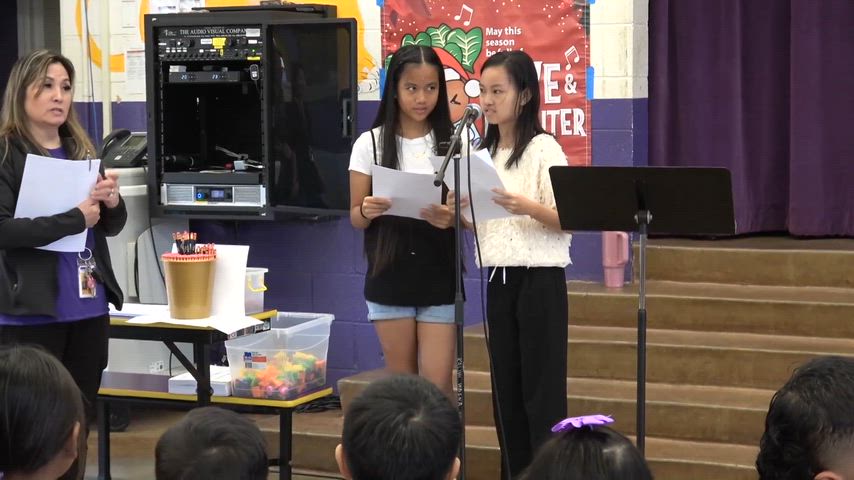 Quarter 2 Awards Assembly Pre-K to Grade 2