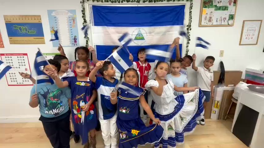 Hispanic Heritage Month Celebration 2025 - Nicaragua. Kids are wearing national outfits