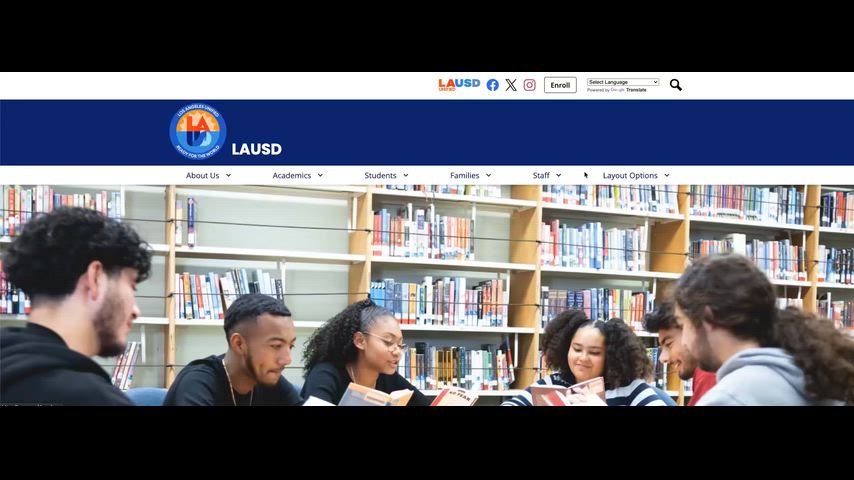 Video showing the header moving with the page on scroll example
