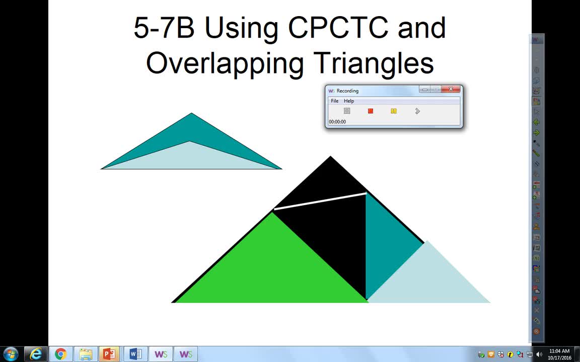 Overlap Triangles P5 Math Geo 5-7B Overlapping Triangles and CPCTC | Elsinore High School
