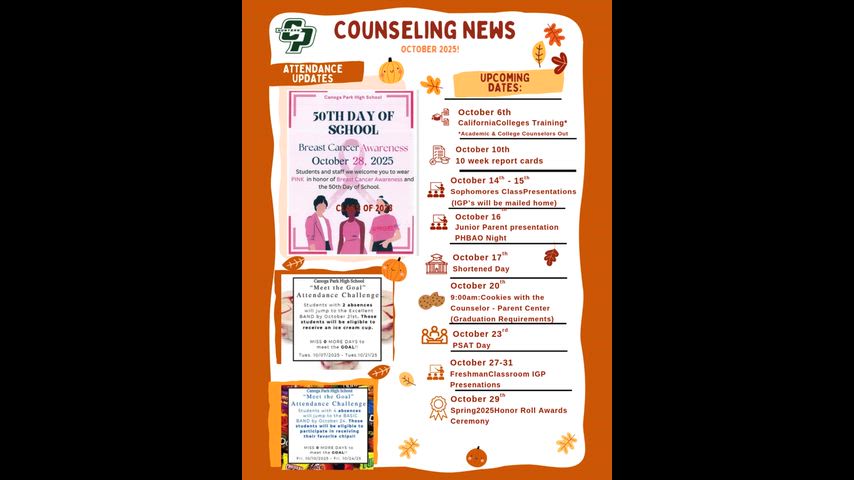 Counseling October 2025 Newsletter