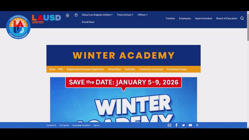 Step by step how to enroll student for Winter Academy 2026