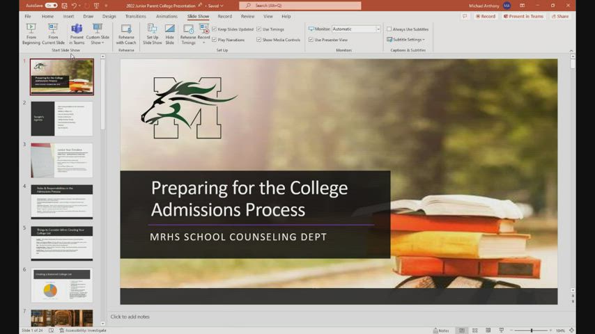 Junior College Admissions Presentation