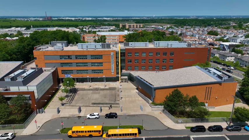 bird eye view of school campus