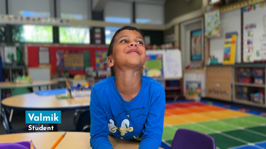 Students learning in a TK classroom with teachers