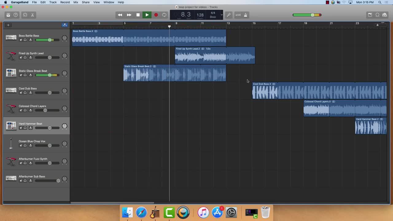 Complete example of how to create a song in GarageBand using ABABCB song form. North Haven
