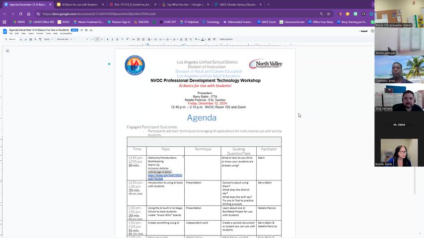 AI Basics for Use with Students, December 12, 2025