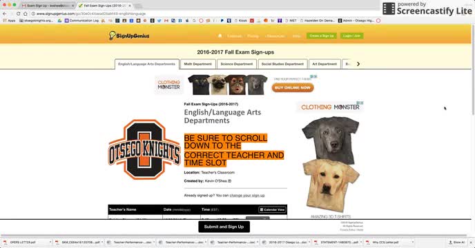 Fall Exams Signup Video