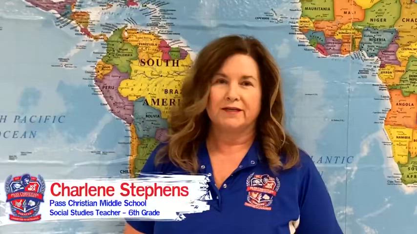 Mrs. Charlene Stephens, PCMS 6th Grade Social Studies Teacher