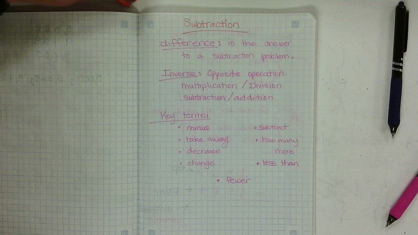 Subtractions, standard algorithm, subtraction expanded form