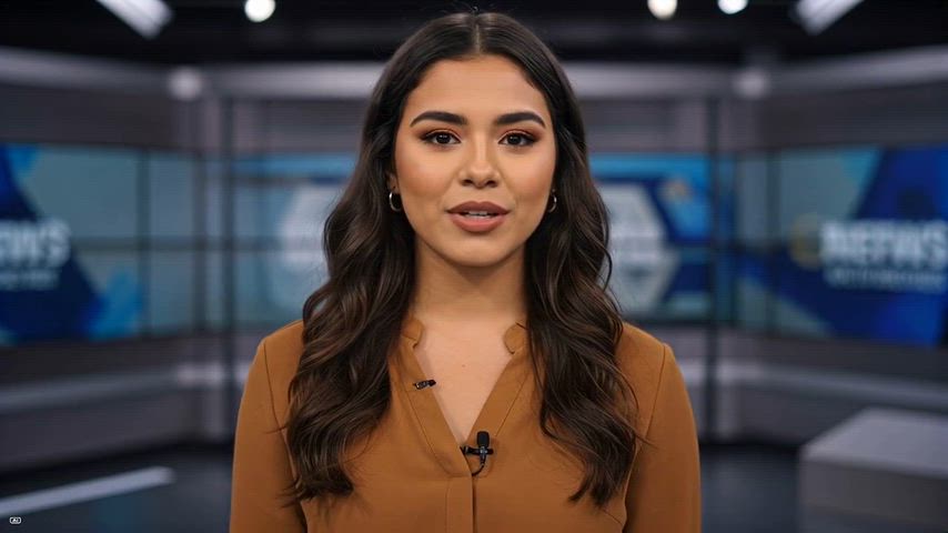 women in a newsroom talking 