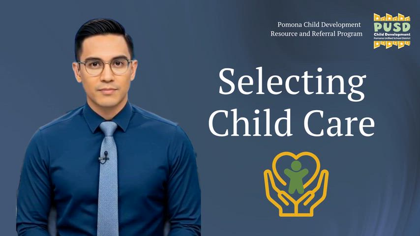 A speaker provides guidance to parents on how to choose a child care provider, covering provider types, safety considerations, parent rights, and tips for evaluating and selecting quality child care.
