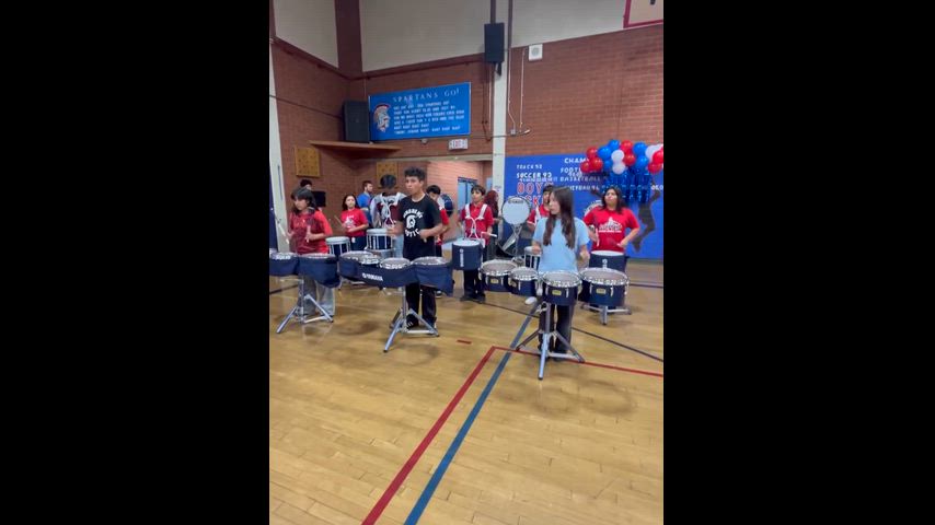 Simons Middle School's drumline is absolutely incredible! 