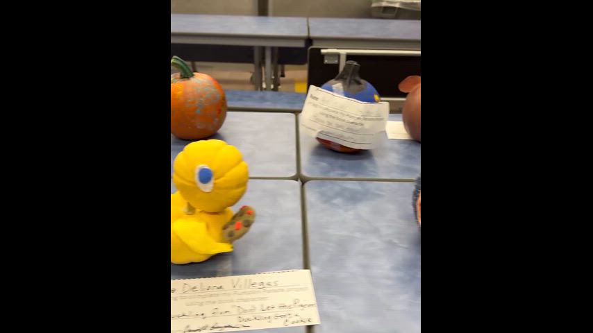 video of pumpkins with student reports