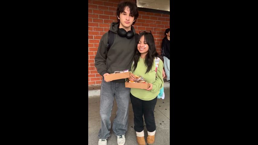 highlight reel of students in various areas of the school wearing green clothing