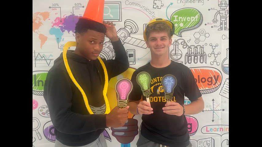 Video shows a variety of pictures of students in STEM photo booth anticipating the BIG IDEAS tomorrow