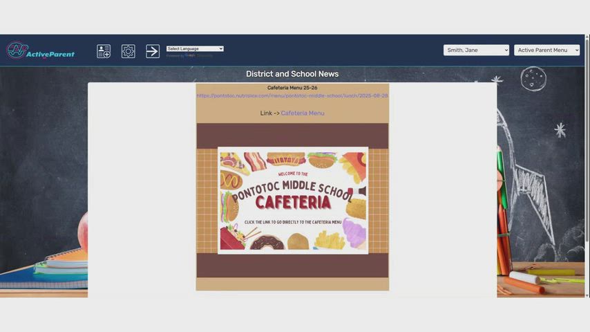Active Parent Gradebook View
