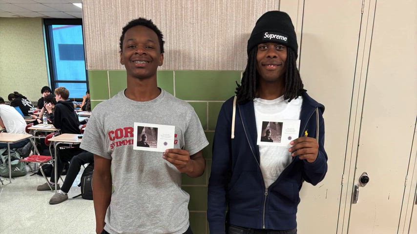 Students and staff photos doing different school activities. 
