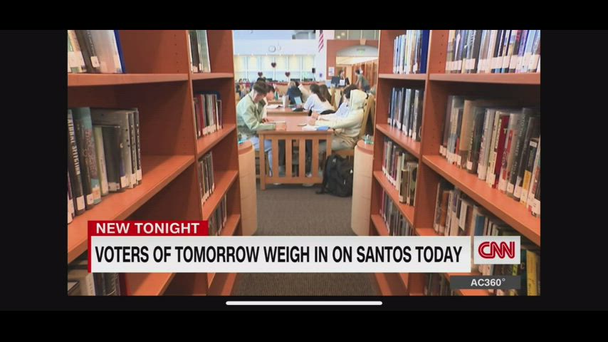 Schreiber students and AP history teacher Jeremy Klaff on CNN's Anderson Cooper 360.