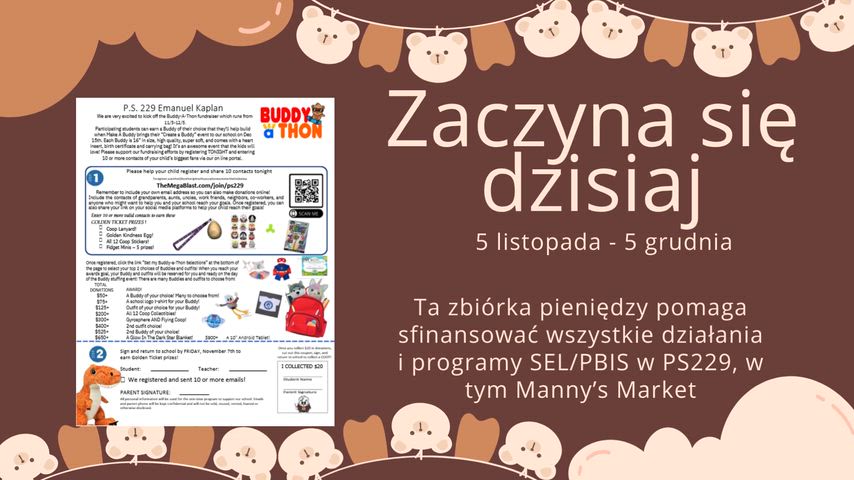 Explaining the buddy-a-thon fundraiser