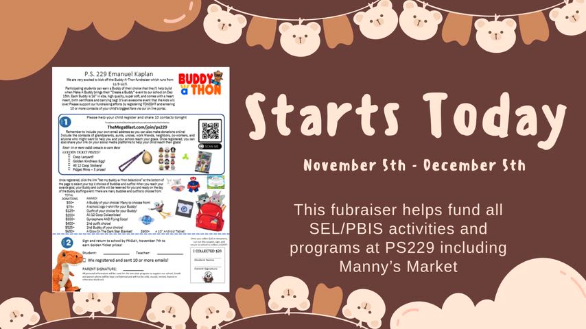 Explaining the buddy-a-thon fundraiser