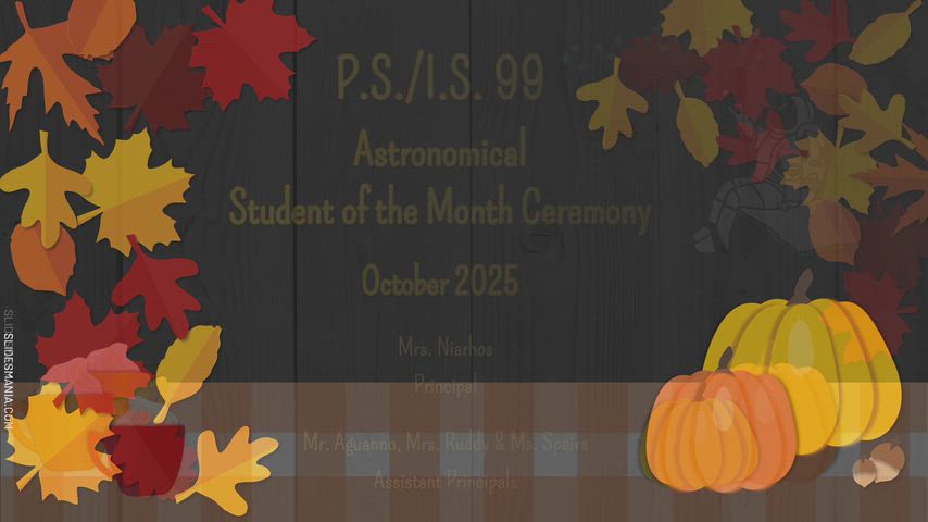 P.S./I.S. 99 Student Of The Month September 2025. 
