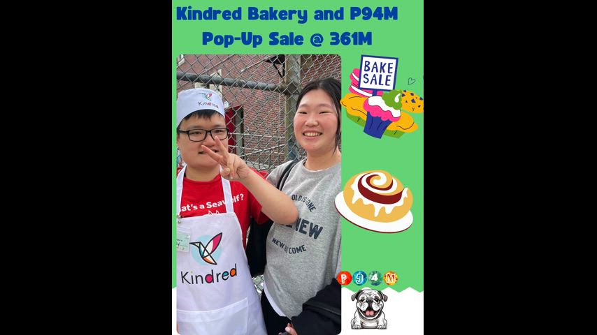 Students selling baked goods