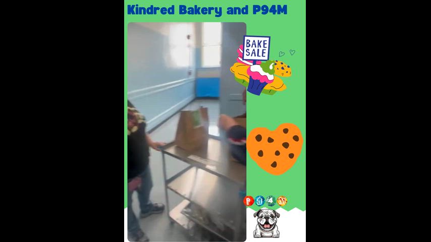 Students sharing deliveries of food