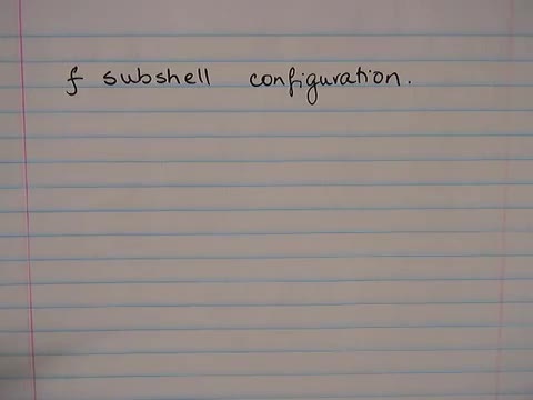 Electron configuration f subshell | Point Loma High School