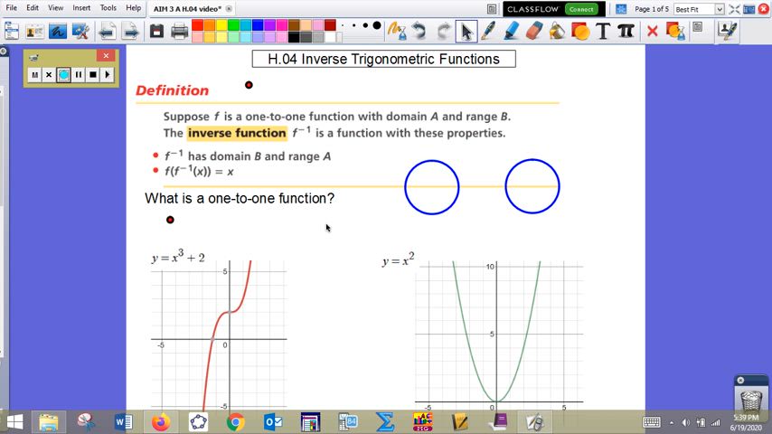 1/29 AIM3 HA.4 Inverse Trigonometric Functions | Point Loma High School