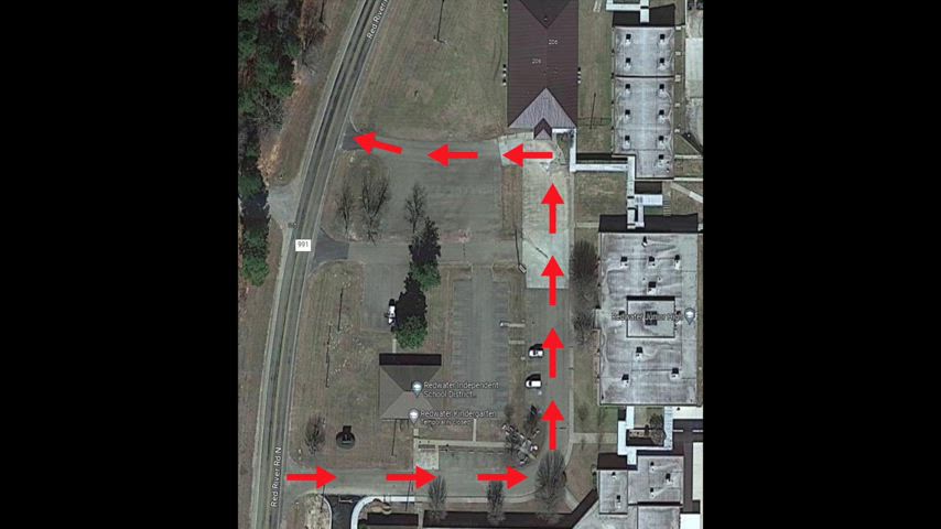 Video demonstrating new traffic flow procedures at Redwater Elementary School.