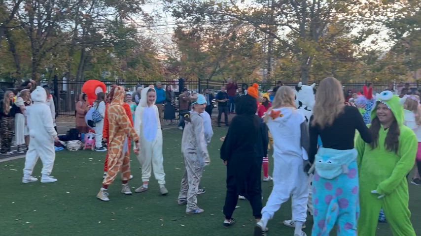 Dancers in 6th, 7th and 8th perform a flash mob dance for Halloween 2025 at Salt Lake Arts Academy.