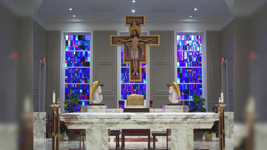 Ordinary time Welcome banner with poinsettias