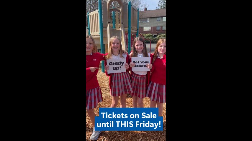 Kids on playground jumping sideways to reveal 2 signs that say 